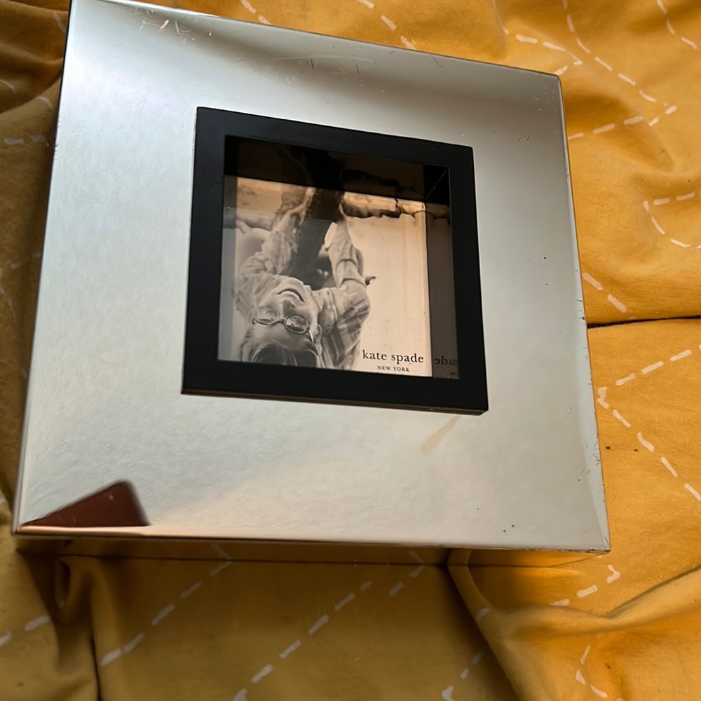 Kate Spade silvery. Mirrored picture frame